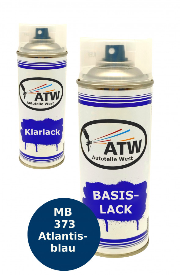 Autolack für Mercedes Benz 373 Atlantisblau +400ml Klarlack Set